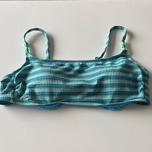 wild fable Striped Bikini Top in Aqua and Teal